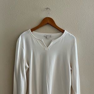 coldwater creek | off-white long sleeve tee